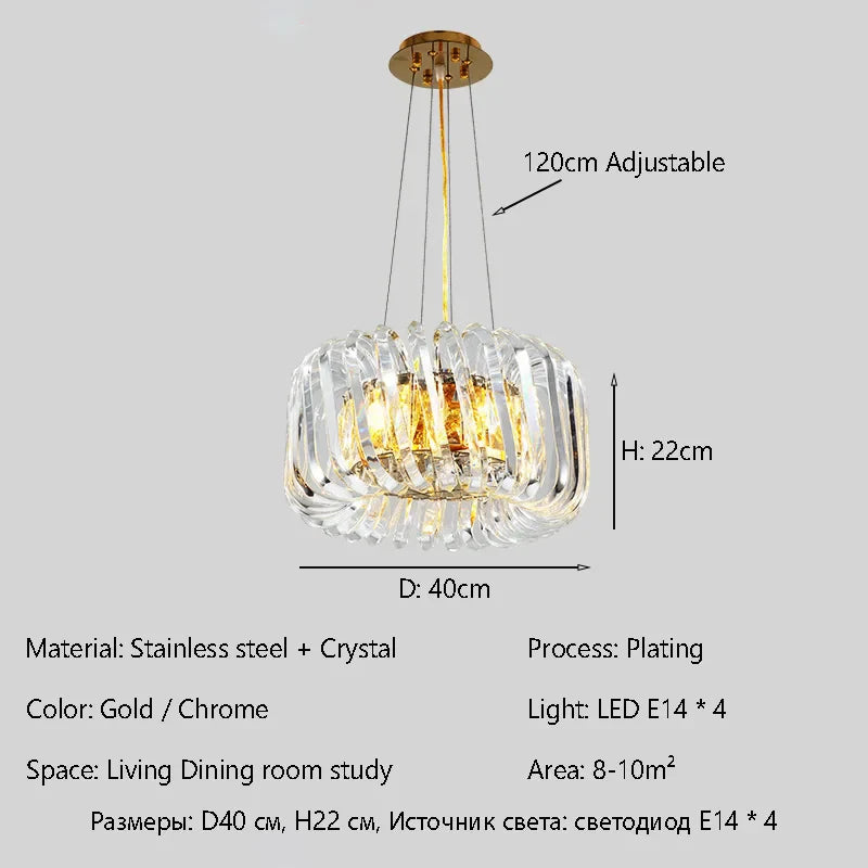 Afralia™ Modern Crystal LED Chandelier Pendant Lights for Living Dining Bedroom Villa
