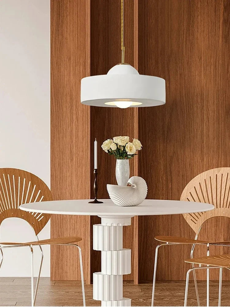 Afralia™ Modern Cream Pendant Light for Dining, Bedroom, Living Room