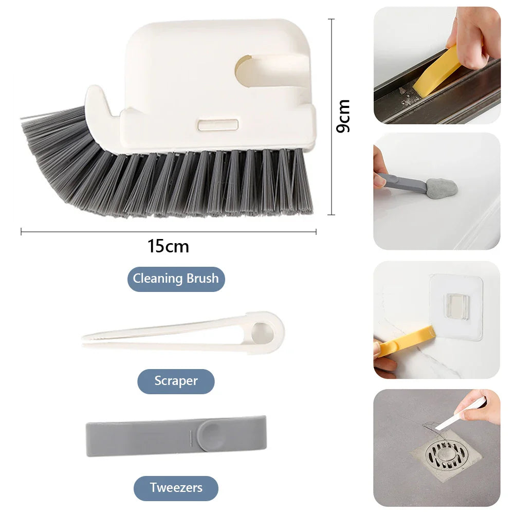 Afralia™ Window Groove Cleaning Brush - 3-in-1 Multifunction Hand-held Tool
