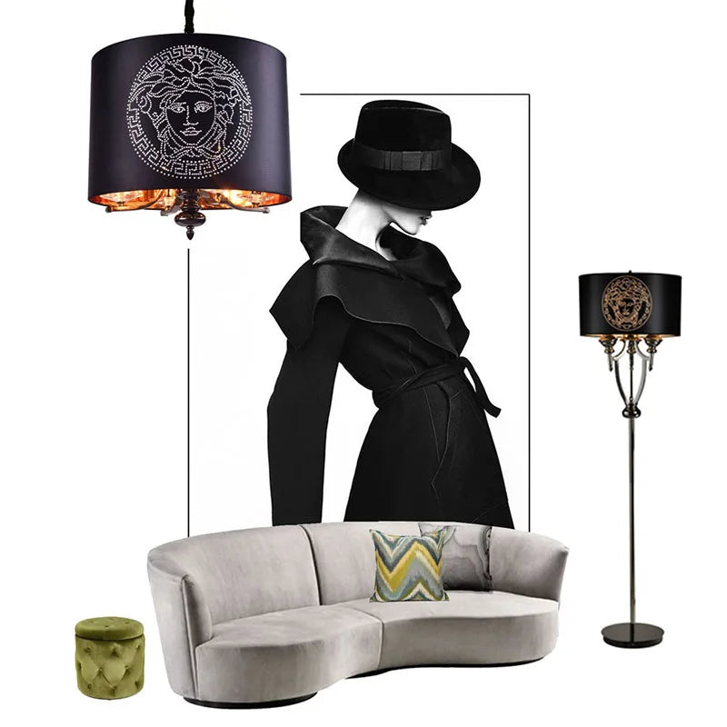 Afralia™ Modern LED Fabric Floor Lamp for Home Decoration and Lighting