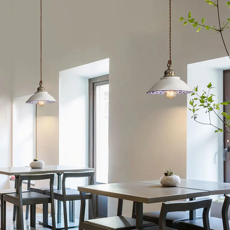 Afralia™ Ceramic Vintage Hanging Pendant Lights for Home Decor