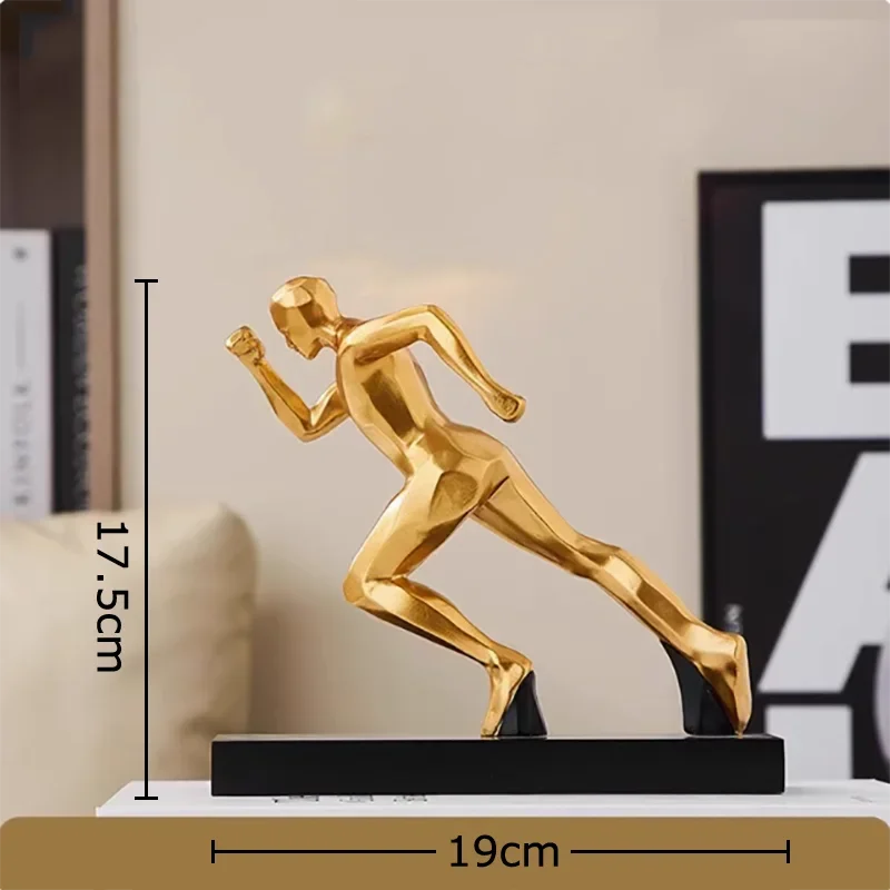 Afralia™ Runner Resin Sculpture Desk Decoration Ornaments Athlete Character Room Decor