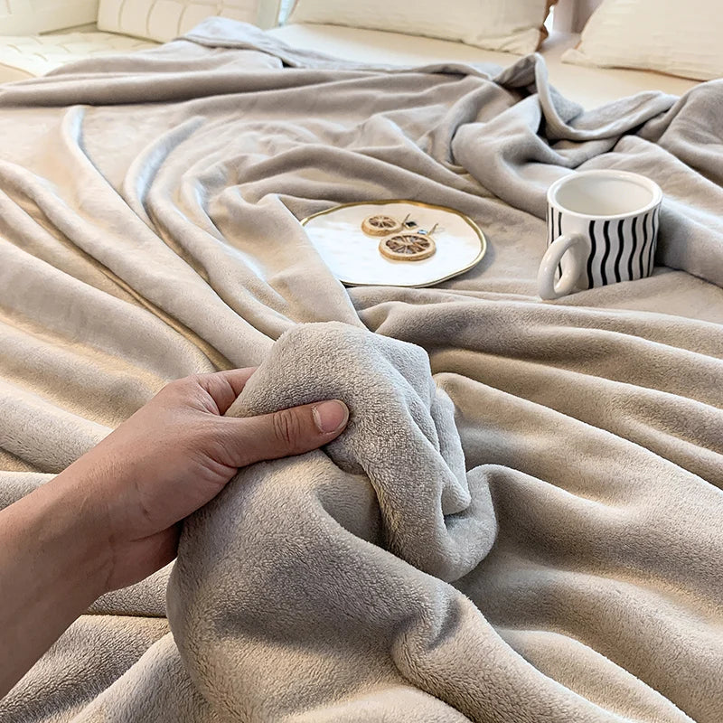 Afralia™ Coral Velvet Summer Blanket: Extra Soft, Skin-friendly, Machine Washable