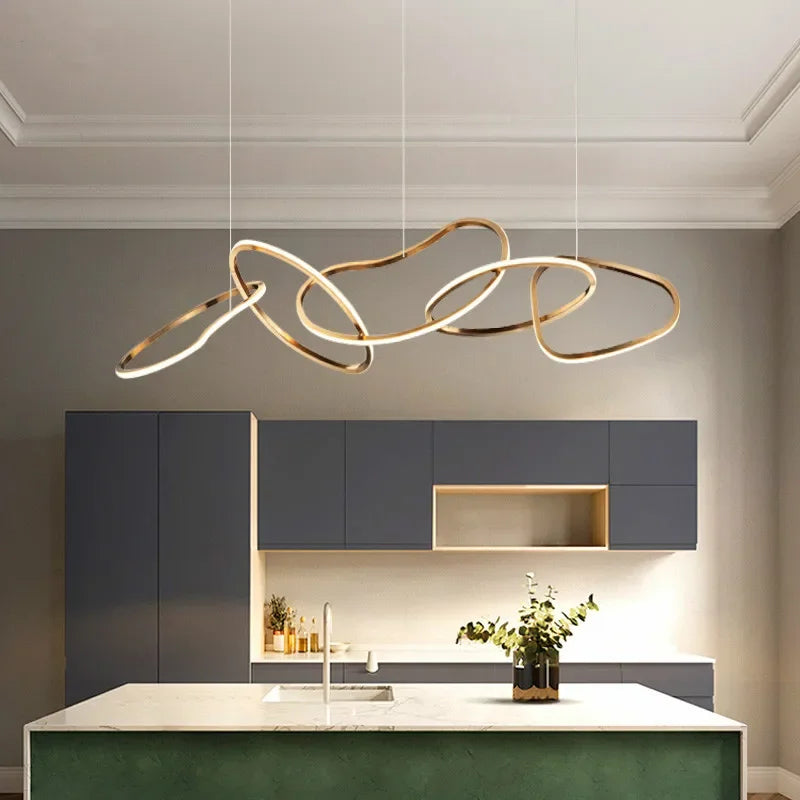 Afralia™ Luxury LED Pendant Chandelier Dimmable Luminarias Fixtures