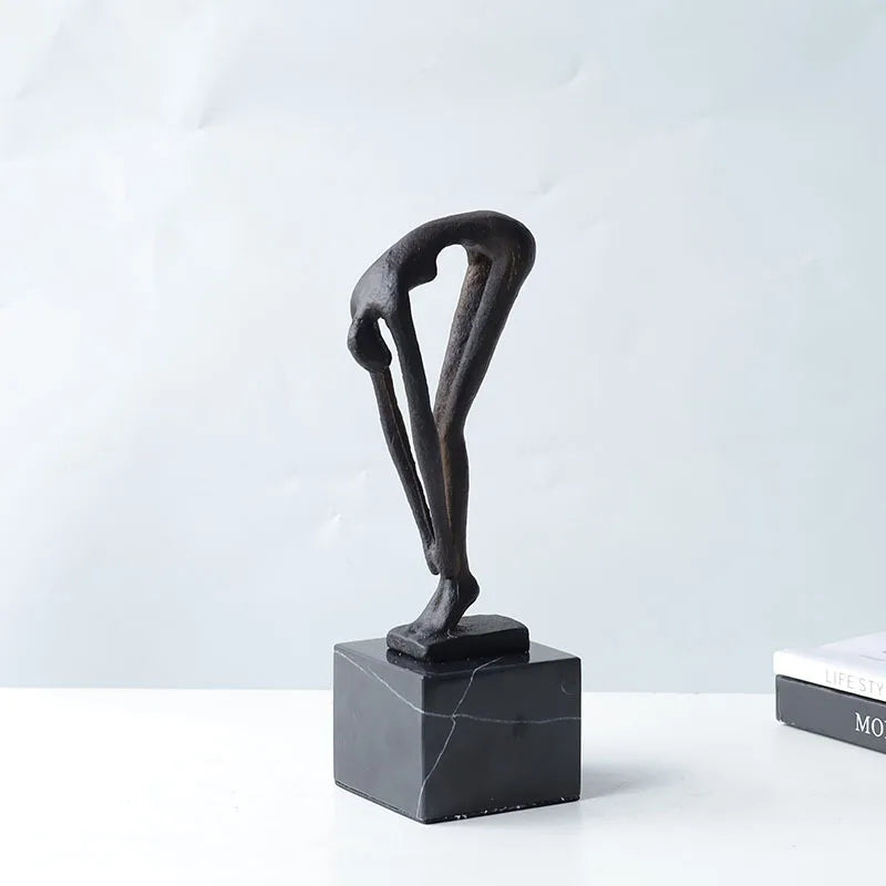 Afralia™ Diving Sportsman Metal Sculpture - Abstract Swimming Figure for Home Decor