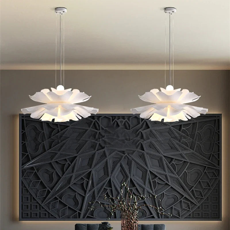 Afralia™ Acrylic Flower Pendant Chandelier: Nordic Design LED Hanging Fixture for Elegant Decor