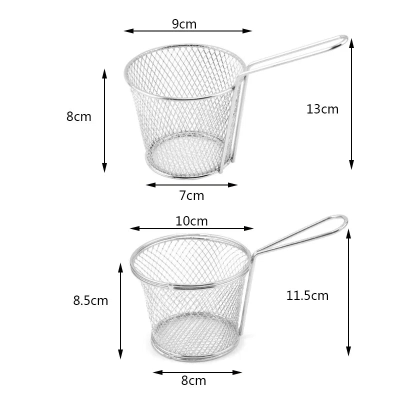 Afralia™ Stainless Steel Chef Basket for Frying and Sifting