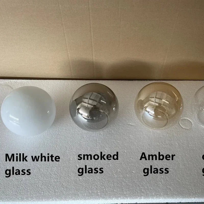 Nordic Glass Ball LED Pendant Lights by Afralia™ - Stylish Chandelier for Home Decor