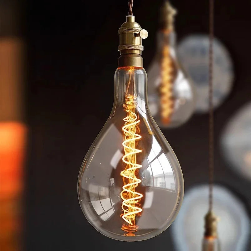 Afralia™ Retro Glass Pendant Lamp for Dining Room Modern Minimalist Lighting Fixture