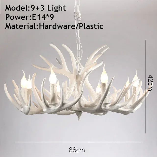 Afralia™ Antler Chandelier Ceiling Lamp Mid Century Modern Lighting
