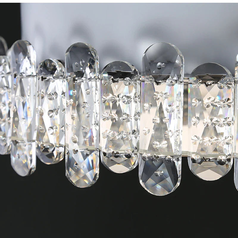 Afralia™ Modern Round LED Crystal Ceiling Light for Home Decor Lighting