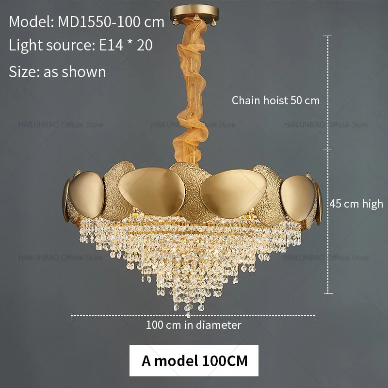 Afralia™ Crystal Chandelier: Modern Round Headlight for Livingroom and Master Bedroom