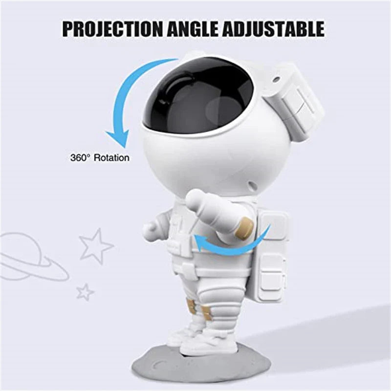 Afralia™ Astronaut Projector Starry Night Light Kids Room Decor Bedroom Party Star Lamp