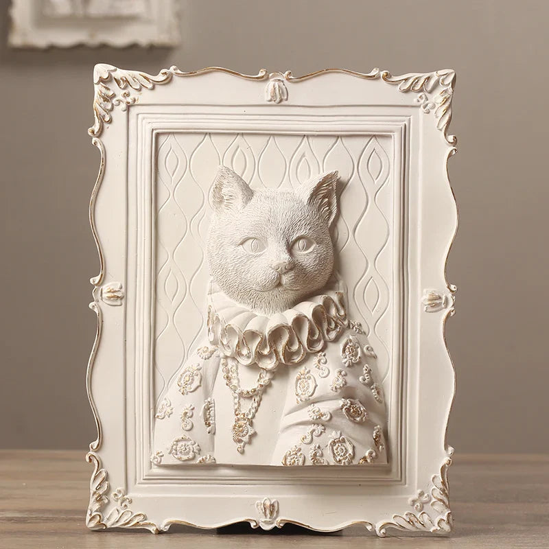 Afralia™ Earl Cat Resin Pendant Wall Decoration Frame for a Whimsical Touch.