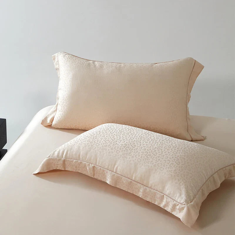 Afralia™ Leopard Jacquard Summer Quilt Bedding Set with Bed Sheet & Pillowcase