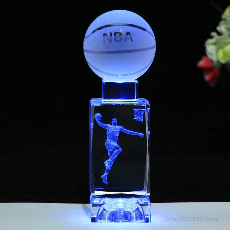 Afralia™ Crystal Lights Basketball Table Lamp for Bed Room Decor