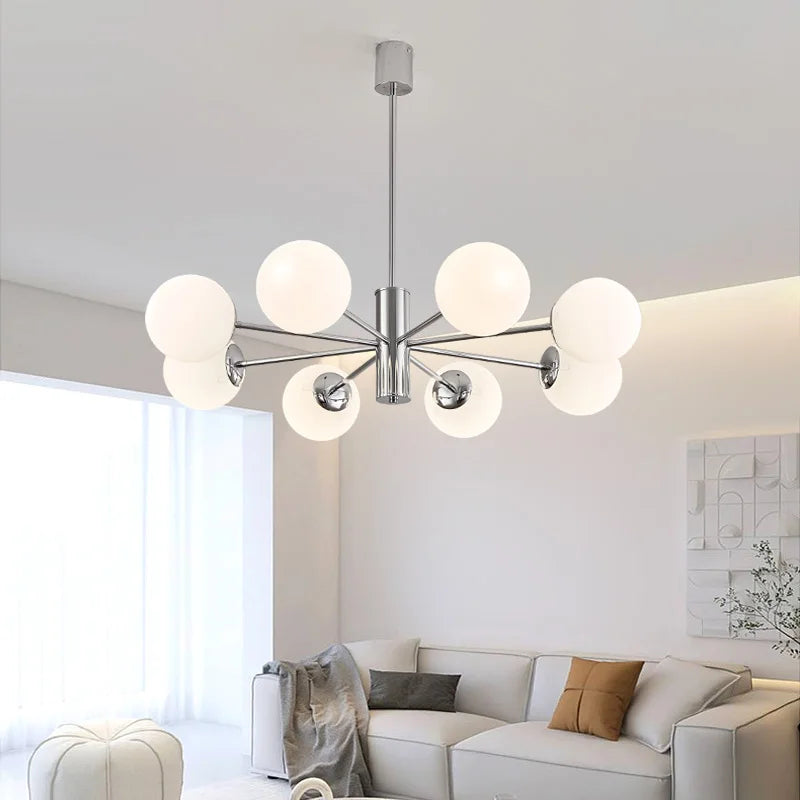 Afralia™ Modern LED Glass Ball Chandeliers for Dining Room Home Decor Lighting