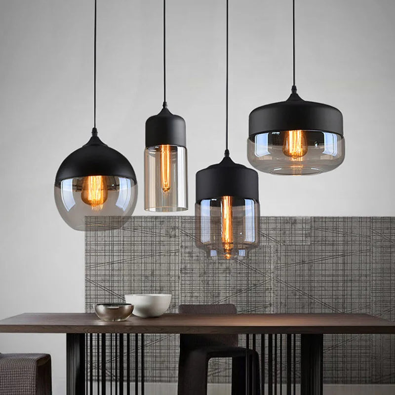 Afralia™ Modern Glass Chandelier Pendant Light Fixture for Home Dining Kitchen Decor