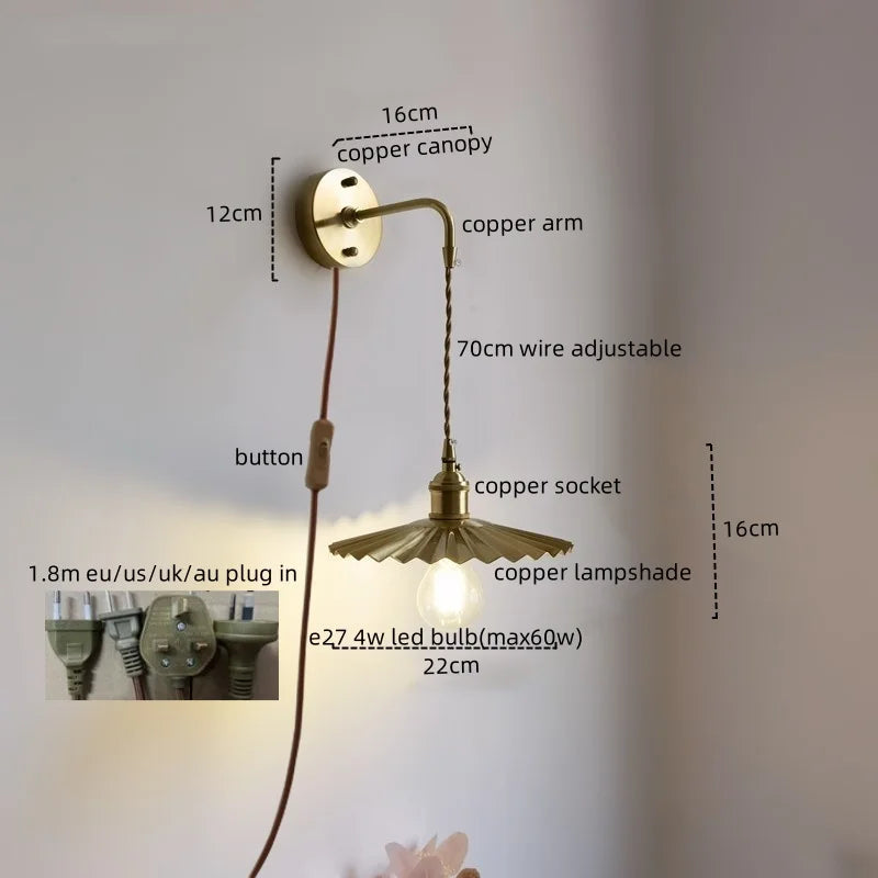 Afralia™ Copper LED Wall Light for Modern Spaces.