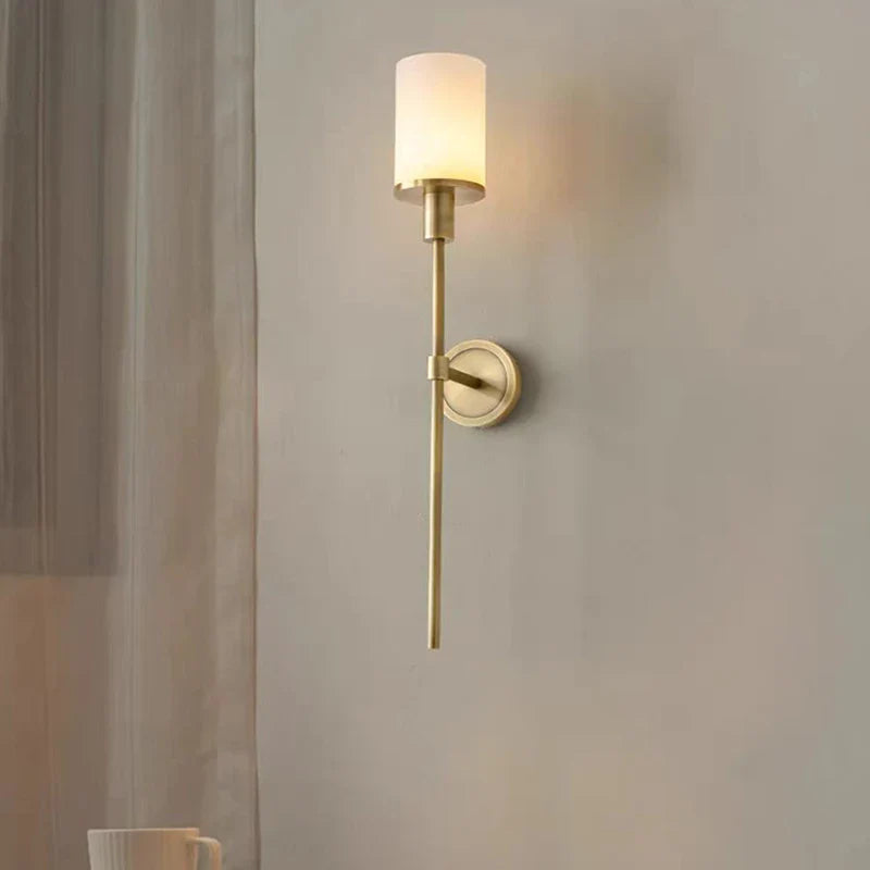 Afralia™ Marble Home Wall Light Sconce - Brass E14 Bulb, Gold/Black/Copper