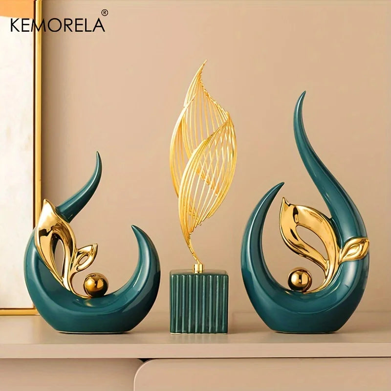 Afralia™ Ceramic Statue | Nordic Creative Light Luxury Living Room Decoration