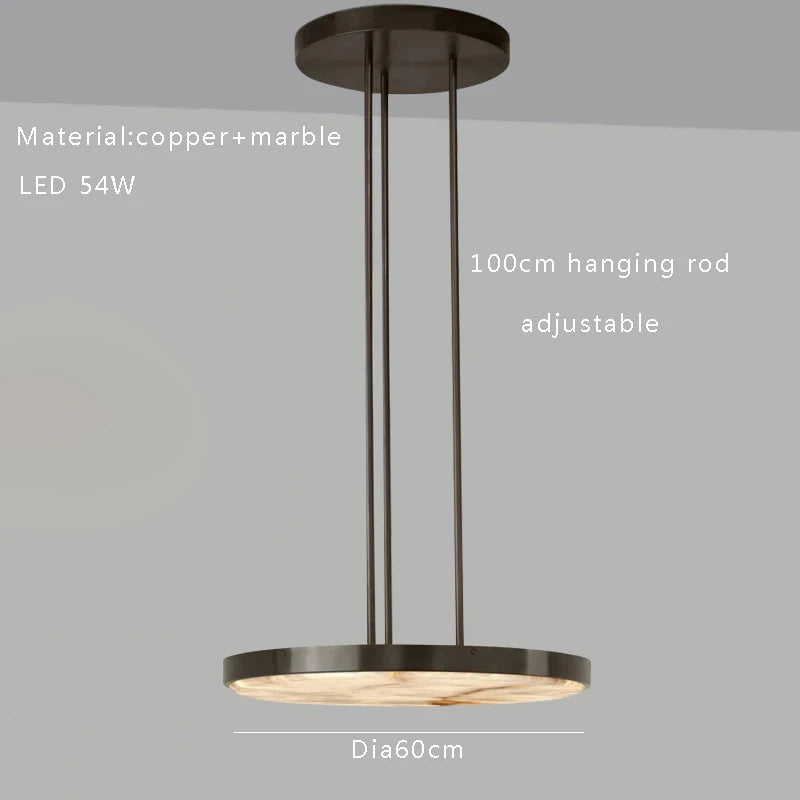 Afralia™ Black Gold Lucite Pendant Light, Vintage Round Ceiling Lamp Fixtures