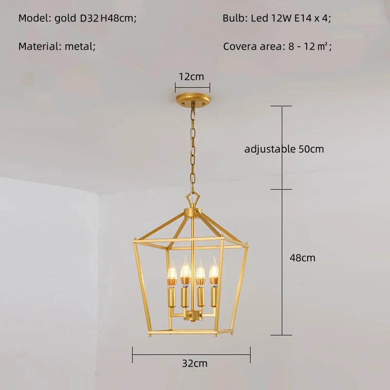 Afralia™ Metal Frame Chandelier Pendant Lights Minimalism Indoor LED Lighting