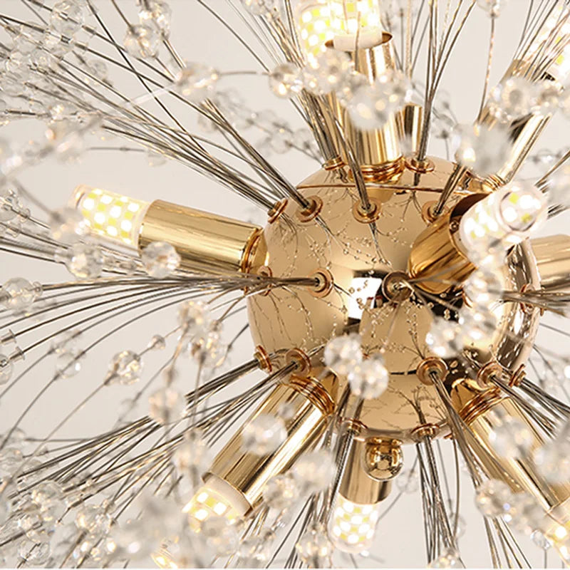 Afralia™ Dandelion Chandelier: Luxury Crystal Pendant Lamp for Living Room and Bedroom