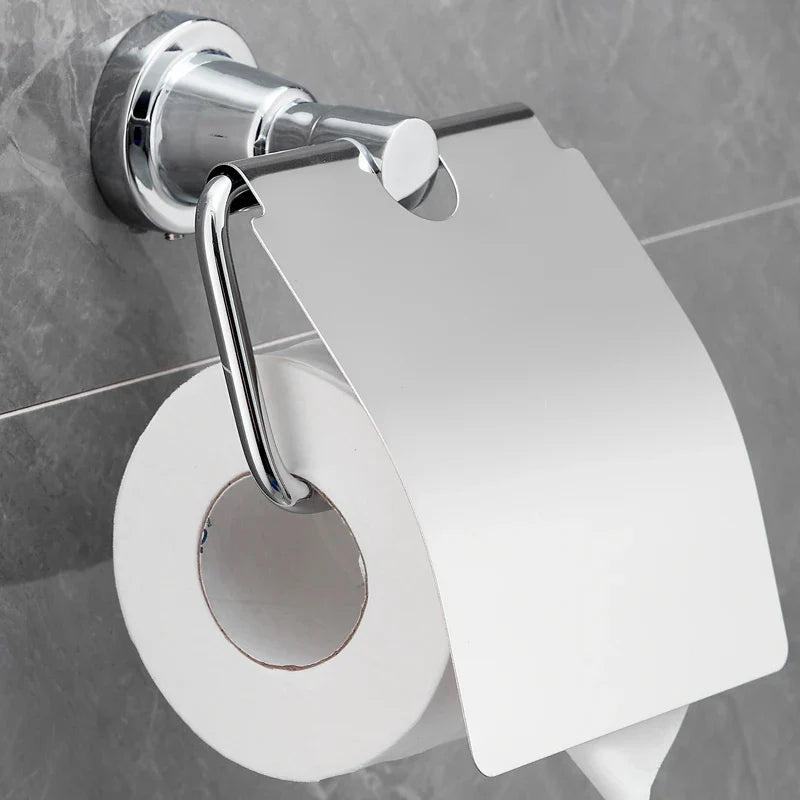 Afralia™ Toilet Paper Holder Wall Mount Stainless Steel Tissue Roll Dispenser