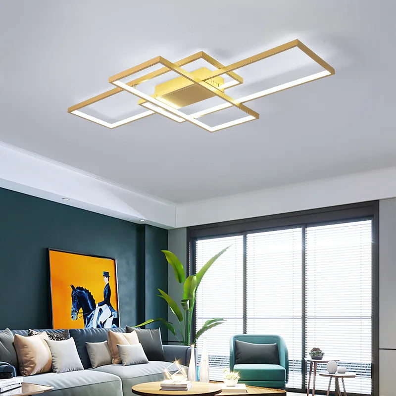 Afralia™ Square LED Ceiling Light for Home Lighting in Various Voltages