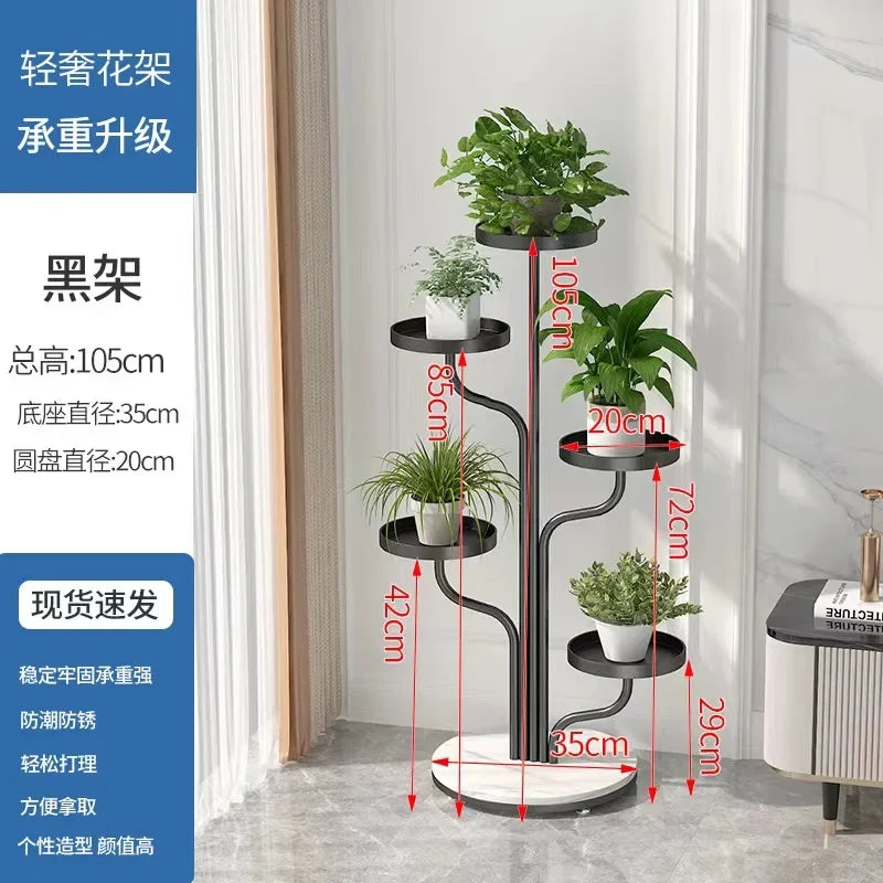 Afralia™ Nordic Flower Stand Indoor Light Luxury Plantenrek Home Furniture
