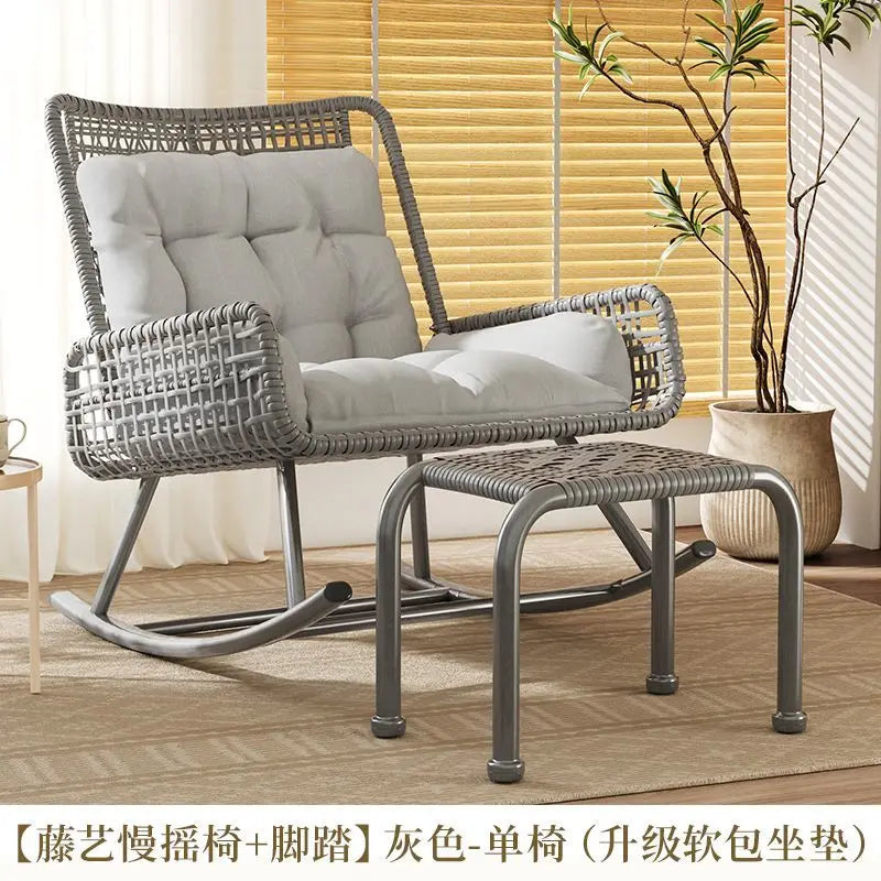 Afralia™ Rattan Rocking Chair: Comfortable and Stylish Lounge Sofa for Carefree Living