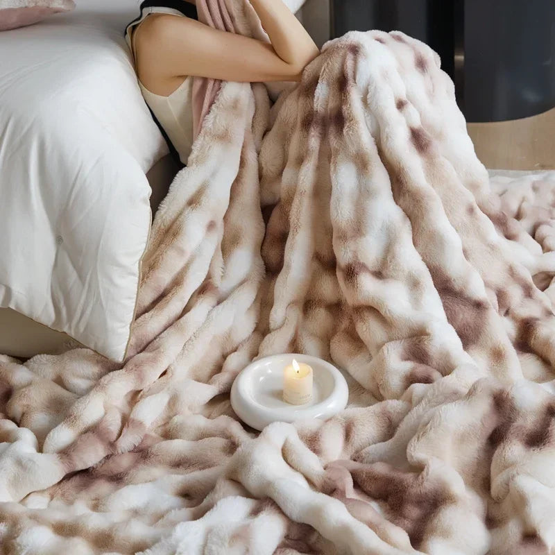 Afralia™ Cozy Fleece Throws - Soft Plaid Blankets for Warmth and Comfort