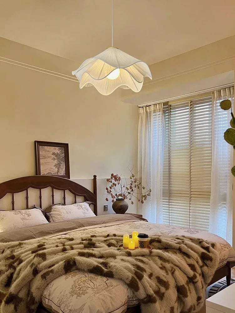 Afralia™ Nordic Simple Cloth Chandelier LED Pendant Light for Living Room & Bedroom