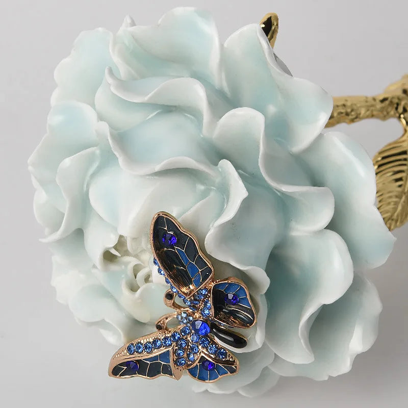Afralia™ Crystal Rose Decor, Light Luxury Gifts, TV & Wine Cabinet Decor, Office Ornaments.