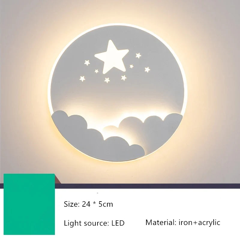 Afralia™ Nordic LED Wall Lamp for Bedroom Living Room Study Balcony Decoration