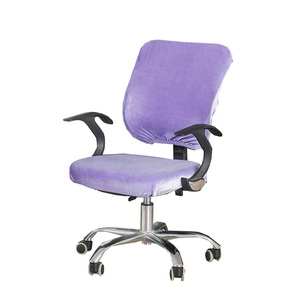 Afralia™ Velvet Office Chair Cover Slipcover: Stretch Spandex Seat Protector