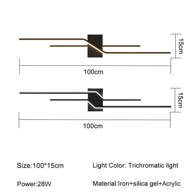 Afralia™ Modern Minimalist LED Wall Light Black White Up Down Lighting Indoor Lustre