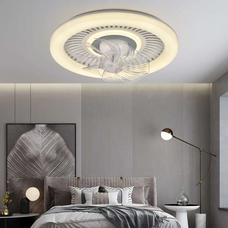 Afralia™ Modern Energy Saving Ceiling Fan with 360 Rotation & LED Light