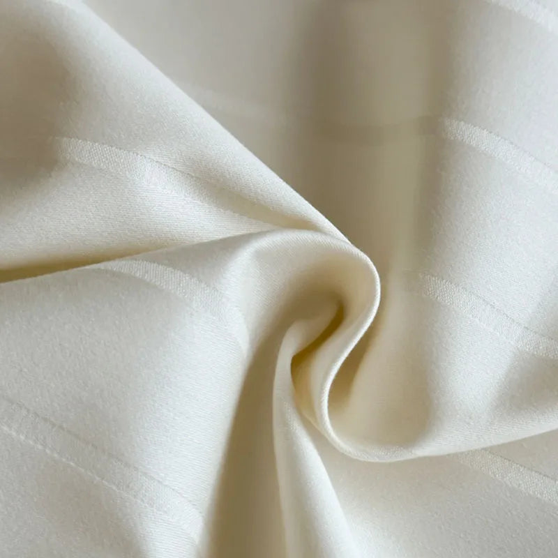 Afralia™ Luxe Cotton Satin Stripe Bed Sheet Set with 2 Pillowcase