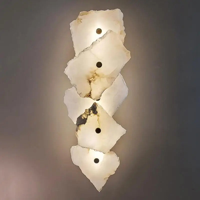 Afralia™ Marble & Copper LED Wall Sconce for Luxe Home Decor