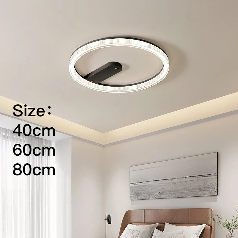 Afralia™ Modern Round LED Ceiling Lamp for Bedroom Living Room Kitchen Study Loft