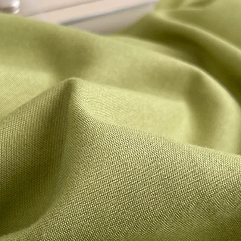 Afralia™ Washed Cotton Bed Set - Soft & Breathable 4-Piece Solid Color Duvet Cover Bed Sheet