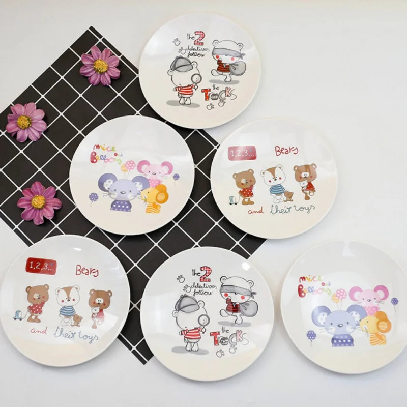 Afralia™ Bone Snack Plate Set - Small Melamine Dish for Sweets, Cakes, and Treats
