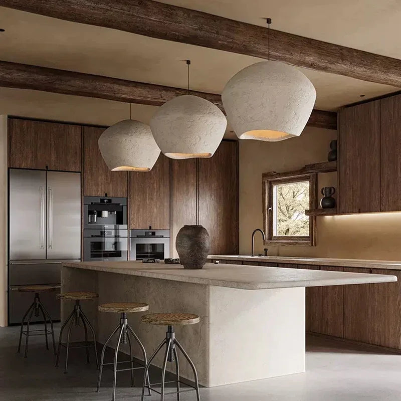 Afralia™ Wabi Sabi LED Chandeliers: Nordic Minimalist Pendant Lights for Dining Room