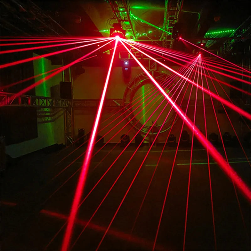 Afralia™ 18 Beam Red Green Laser Light with Moving Head Bar Nightclub Disco LED