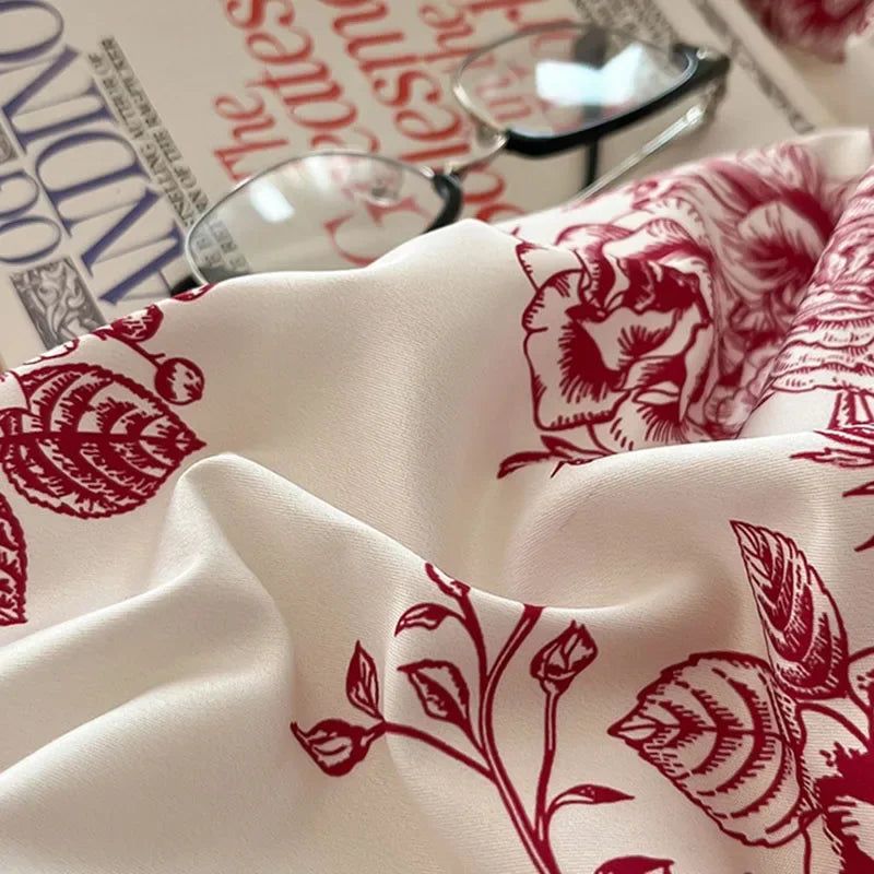 Afralia™ Luxury Cotton Wedding Duvet Cover Set for Adults