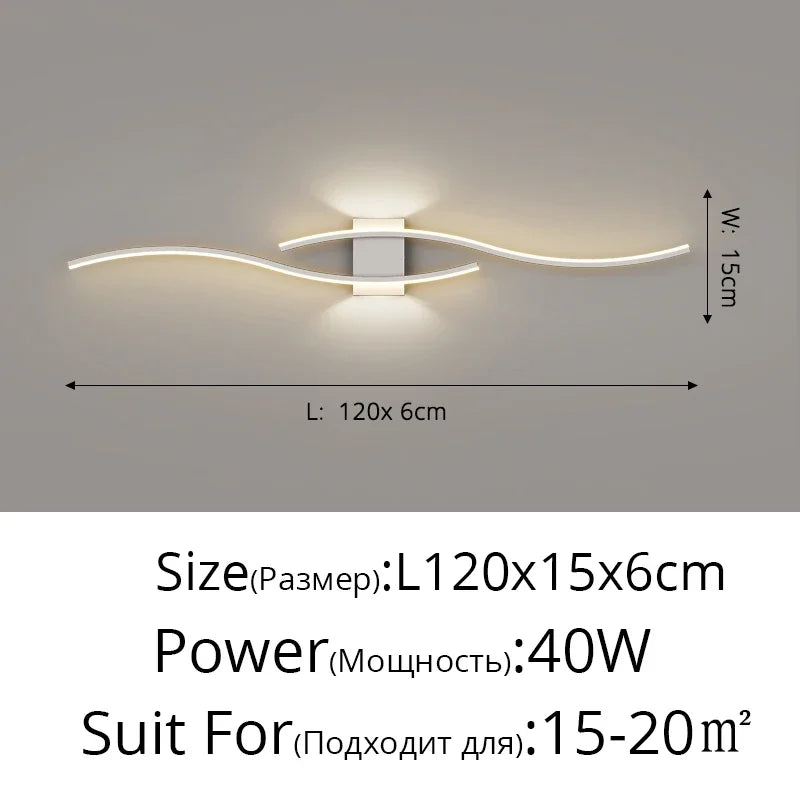 Afralia™ Modern Sofa Background Wall Lamps, Minimalist Bedroom Bedside Lights, Creative Line Decor