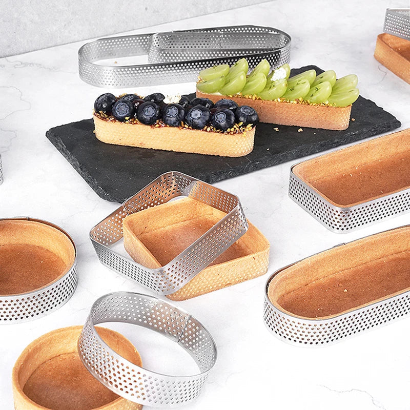 Afralia™ Stainless Steel Tartlet Mould for Dessert Making and Cake Decorating