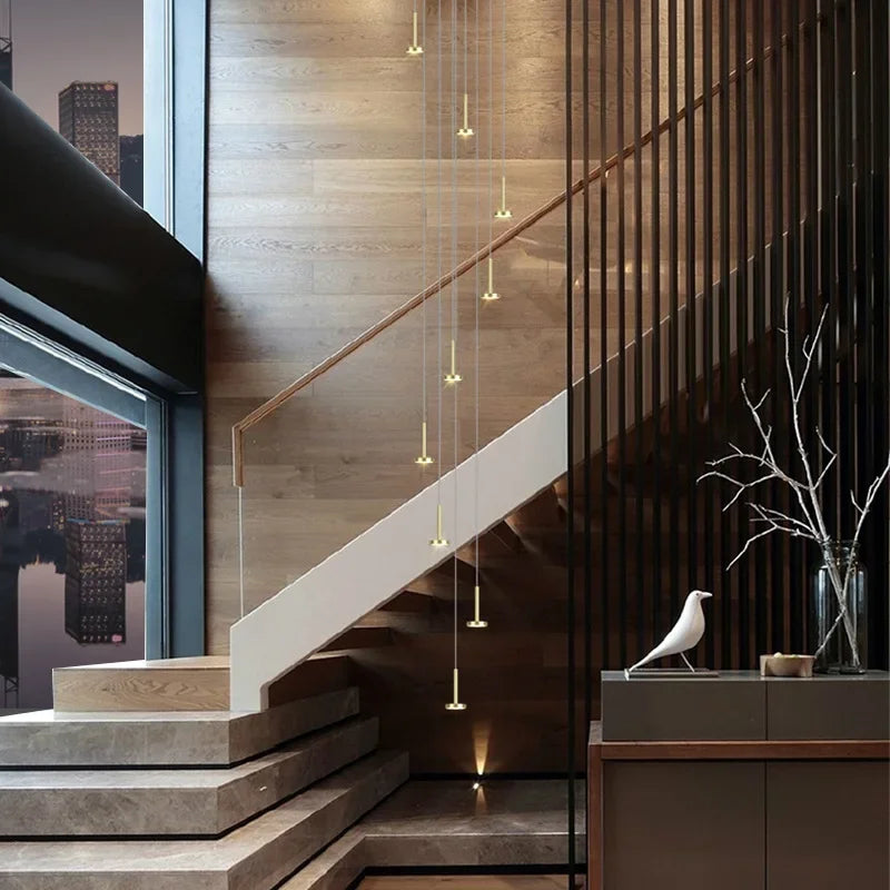 Afralia™ Minimalist Meteor Shower Chandelier: Modern Nordic Home Decor Lighting Fixture